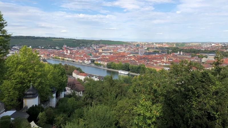 Altstadt - Innenstadt Würzburg von oben