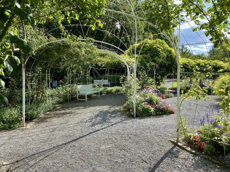 Rosenbögen im Landesgartenschaupark in der Zellerau